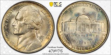 1942-P 5C Silver MS66