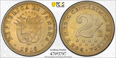 1916 2 1/2C MS62