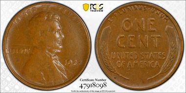 1922 No D 1C Strong Reverse VF35BN