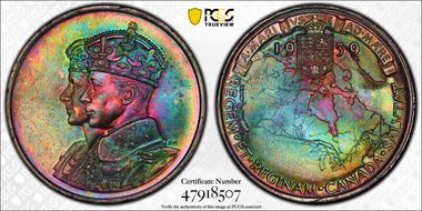 1939 Medal BHM-4394 WE-7826 Ag Royal Visit to Canada MS66