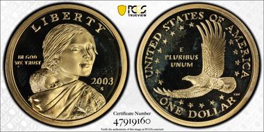 2003-S SAC$1 PR68DCAM