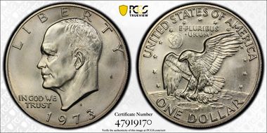 1973-S $1 Silver MS66