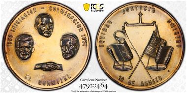 1963 Medal Grove-824a Ag Recovery of Chamizal MS62