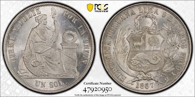 1867/57-Y.B Sol MS63