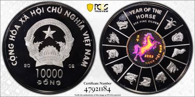 2002 10000 D Horse-Hologram PR69DCAM