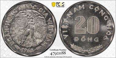 1968 20 Dong KM-10 MS66