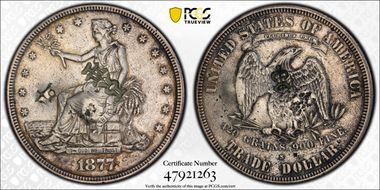 1877-S T$1 Chopmarked N1