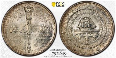 1936 50C Norfolk MS67