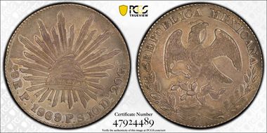 1869-Pi PS 8 R Pi57 AU50