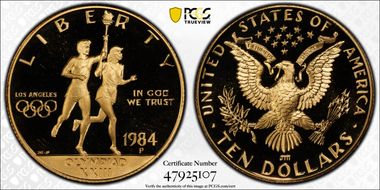 1984-P $10 Olympic PR69DCAM