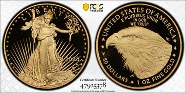 2023-W $50 Gold Eagle First Strike PR67DCAM
