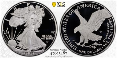 2023-W  $1 Silver Eagle First Strike PR70DCAM
