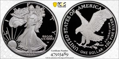 2023-W  $1 Silver Eagle First Strike PR70DCAM