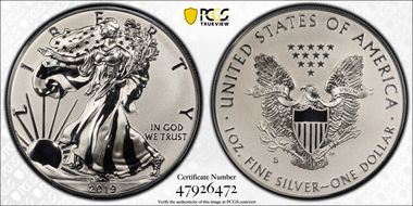 2019-S $1 Silver Eagle Enhanced Rev PR PR69