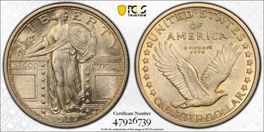 1917 25C Type 1 MS63FH