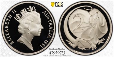 1991 2C Silver PR70DCAM