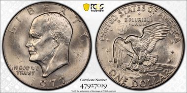 1977-D $1 MS62