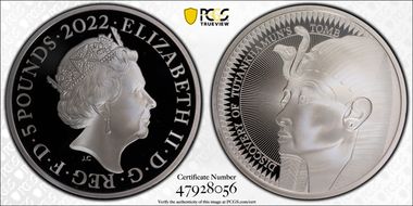 2022 £5 S-L101 Tutankhamun’s Tomb PR69DCAM