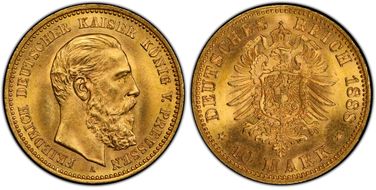 1888-A 10 Mk J-247 Friedrich MS66