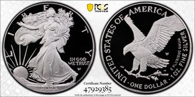 2023-W $1 Silver Eagle PR70DCAM