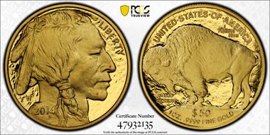 2014-W $50 American Buffalo .9999 Fine Gold PR69DCAM