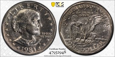 1981-P SBA$1 MS65