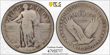 1916 25C Standing Liberty G4