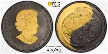 2022 $20 Sea Otter Gilt Ag Matte Rhodium PR70