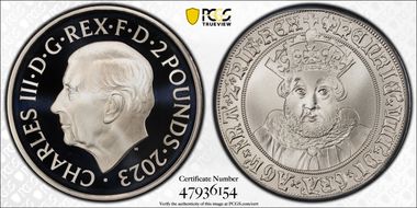 2023 £2 King Henry VIII Ag British Monarchs PR69DCAM