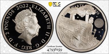 2022 £2 Hogwarts Express 25th Ann. Harry Potter PR69DCAM