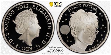 2022 £2 Hogwarts Express 25th Ann. Harry Potter PR69DCAM