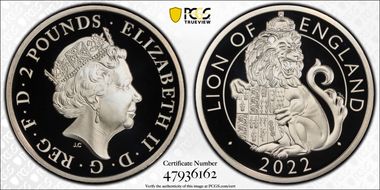2022 £2 Lion of England The Tudor Beasts PR70DCAM