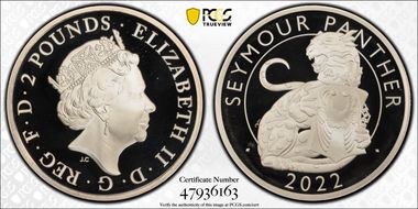 2022 £2 Seymour Panther 1oz Ag The Tudor Beasts PR69DCAM