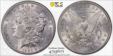 1885-S $1 AU53