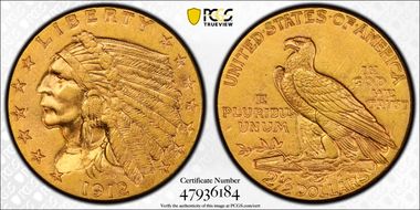 1912 $2.50 AU58