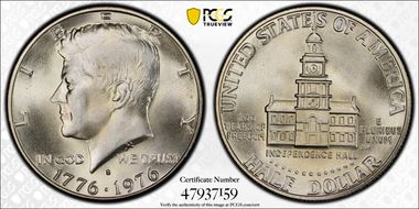 1976-S 50C Silver MS67