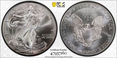 1999 $1 Silver Eagle MS69