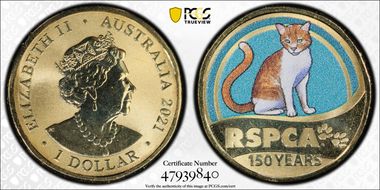 2021 $1 150 Ann. of RSPCA Cat MS68