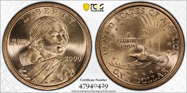 2000-P SAC$1 "Wounded Eagle" FS-901 MS65