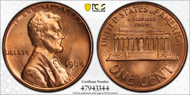 1964-D 1C MS65RD