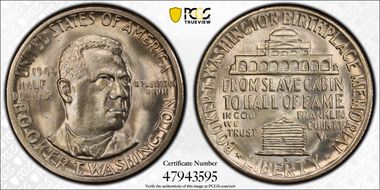 1949-S 50C Booker T. Washington MS66