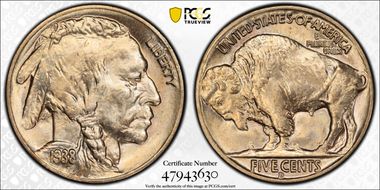 1938-D 5C Buffalo MS66