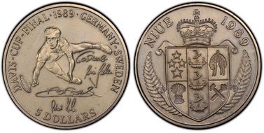 1989 $5 Davis Cup MS64