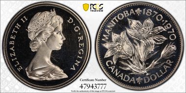 1970 $1 Manitoba Ni SP67