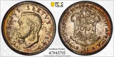 1952 2 Shil KM-38.2  Ag PR67