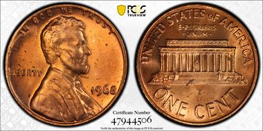 1968 1C MS65RD