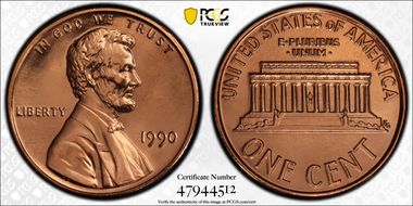 1990 1C MS65+ RD