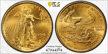 1998 $5 Gold Eagle MS70