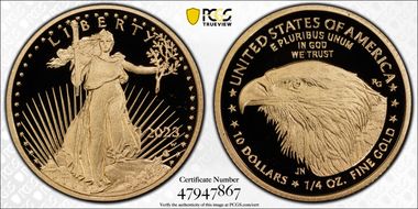 2023-W $10 Gold Eagle First Strike PR69DCAM
