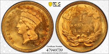 1882 G$1 MS68